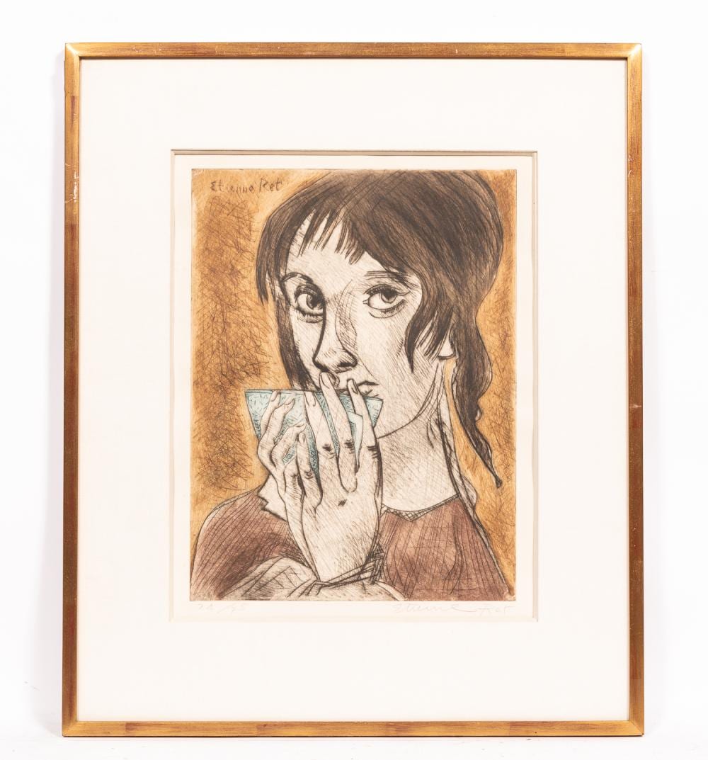 Etienne Ret, Limited Ed. Signed Etching & Aquatint sold by Ahlers & Ogletree Inc., lot 582 — auction record photograph