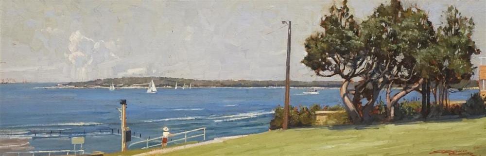 David Spencer Couper comparable auction result: david spencer couper 1956 oak park cronulla 29 5 x 89 5cm
