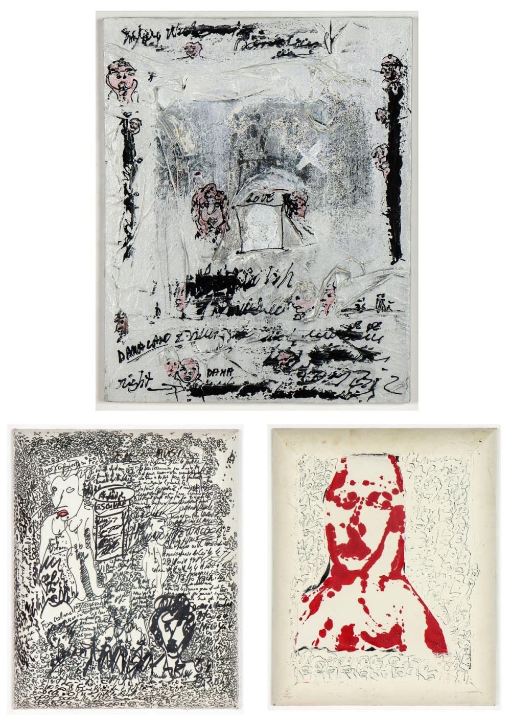 Gilles Rieu comparable auction result: gilles rieu b 1953 3 works