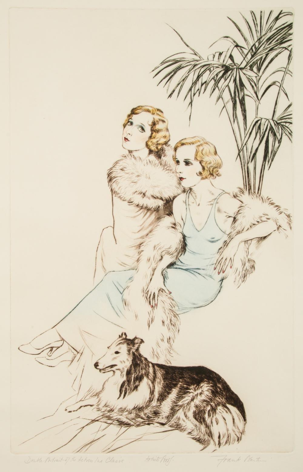 Frank Vernon Martin comparable auction result: frank vernon martin 1921 2005 double portrait of the actress ina claire