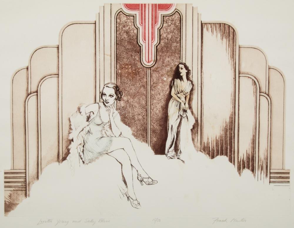 Frank Vernon Martin comparable auction result: frank vernon martin 1921 2005 loretta young and sally blane
