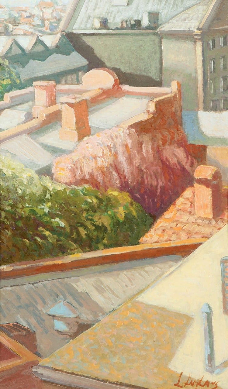 laszlo lukacs view from the studio window oil on board · GFL Fine Art · 2019-02-24 Laszlo Lukacs comparable auction result: laszlo lukacs view from the studio window oil on board