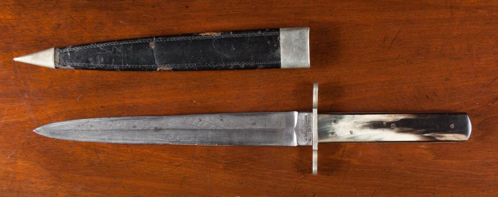 Auction comp thumbnail for ANTIQUE DAGGER BY A. FEIST & CO, having a 8" doubl (O'Gallerie, Lot 196)