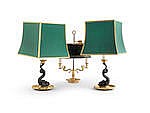 A collection of six patinated and gilt bronze lamp bases French late 19th / early 20th century sold by Bonhams, lot 42 — auction record photograph