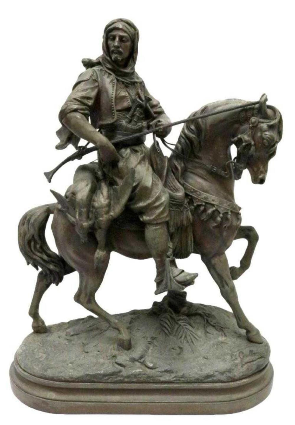 Émile (1841) Guillemin comparable auction result: barye guillemin return from the hunt spelter