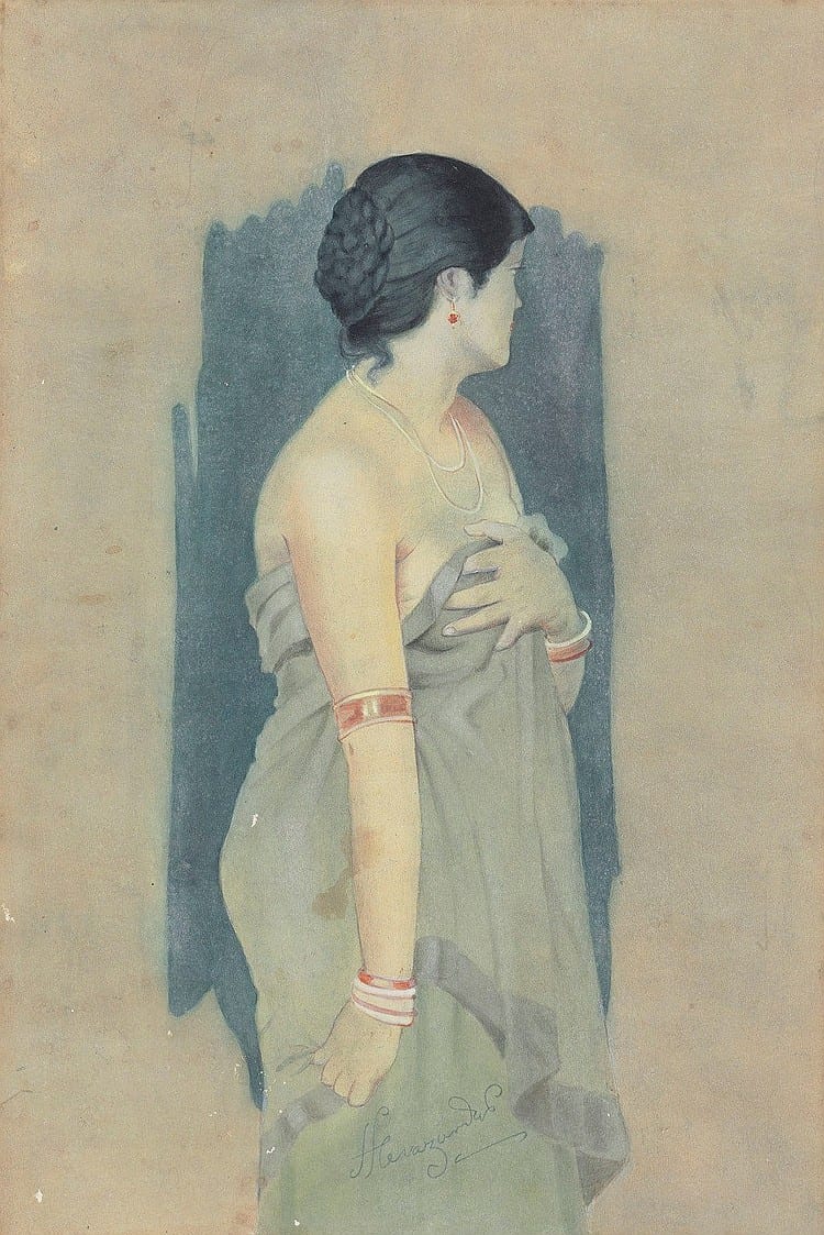 Hemendranath Mazumdar comparable auction result: hemendranath mazumdar 1894 1948 untitled passing cloud watercolor on paper laid on card 19 x 13 in 49 5 x 33 cm