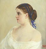 Matthew White Ridley comparable auction result: matthew white ridley british 1837 1888 portrait of a young beauty