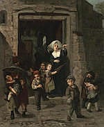 Simon Durand comparable auction result: simon durand swiss 1838 1896 the end of the school day