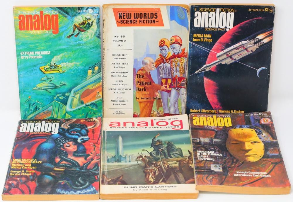 John Lennon Collection of (6) Science Fiction Magazines W/Copy of Handwritten 3-Page Letter of Provenance sold by GWS Auctions, lot 16 — auction record photograph