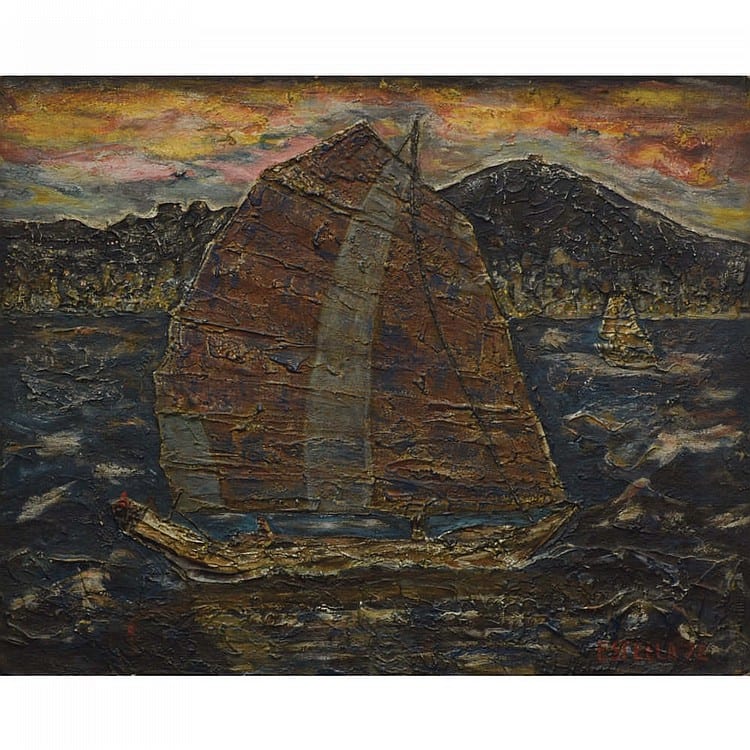 RAMON ESTELLA (1911 - 1991) Chinese Junk Ship sold by Salcedo Auctions, lot 87 — auction record photograph