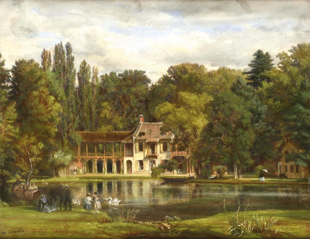 Félix Hippolyte Lanoue comparable auction result: f lix hippolyte lanoue 1812 1872 le hameau de la reine versailles pastel sign en bas gauche 55 x 69 cm pastel signed lower left 21 5 8 x 27 3 16 in