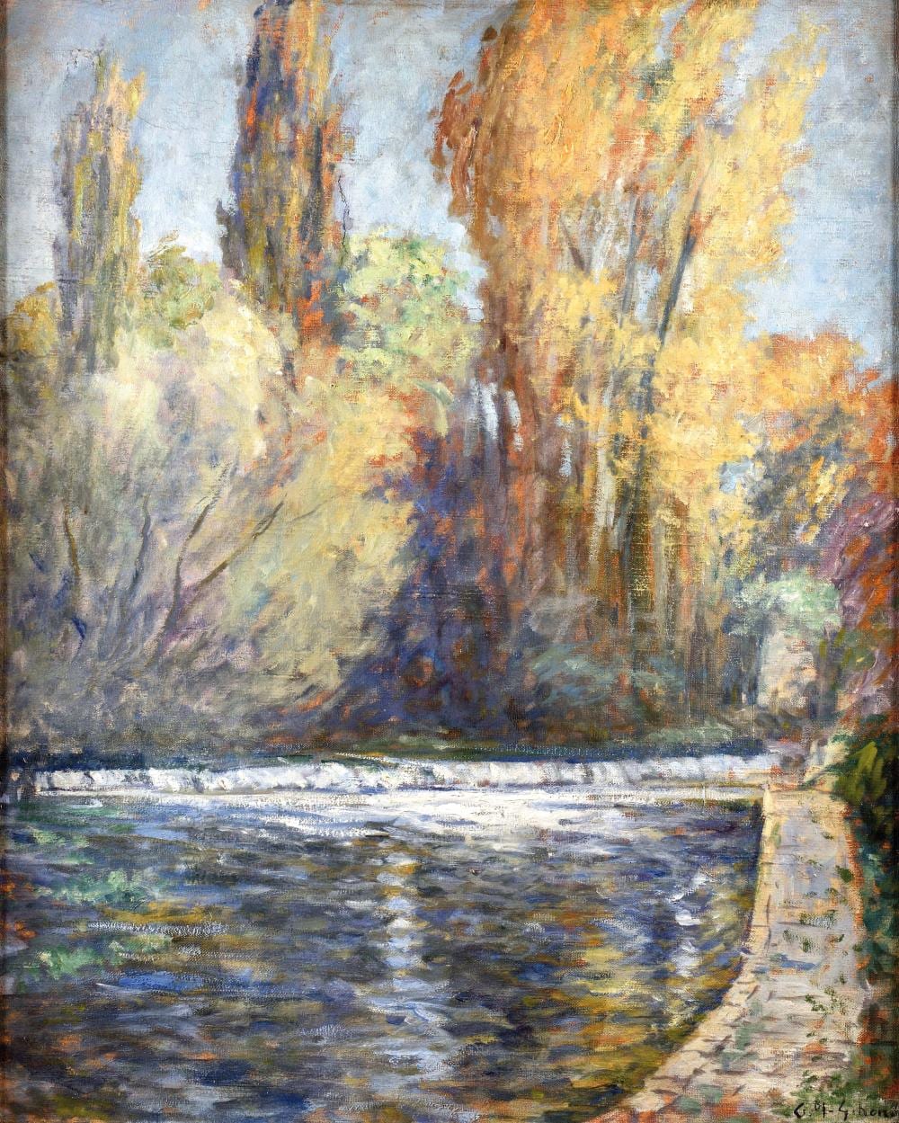 Clarence Montfort Gihon comparable auction result: clarence montfort gihon 1871 1929 bord du loing huile sur toile sign en bas droite 81 x 66 cm oil on canvas signed lower right 31 7 8 x 26 in