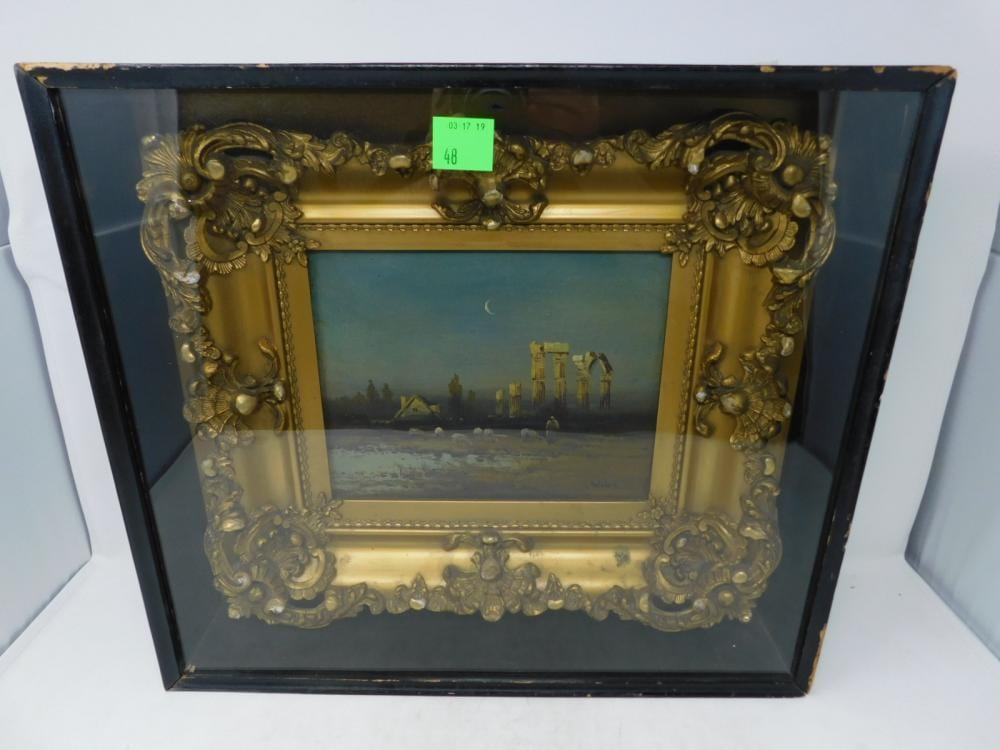 george canning wales o c ruins in moonlight · Barry S. Slosberg Inc · 2019-03-17 George Canning Wales comparable auction result: george canning wales o c ruins in moonlight