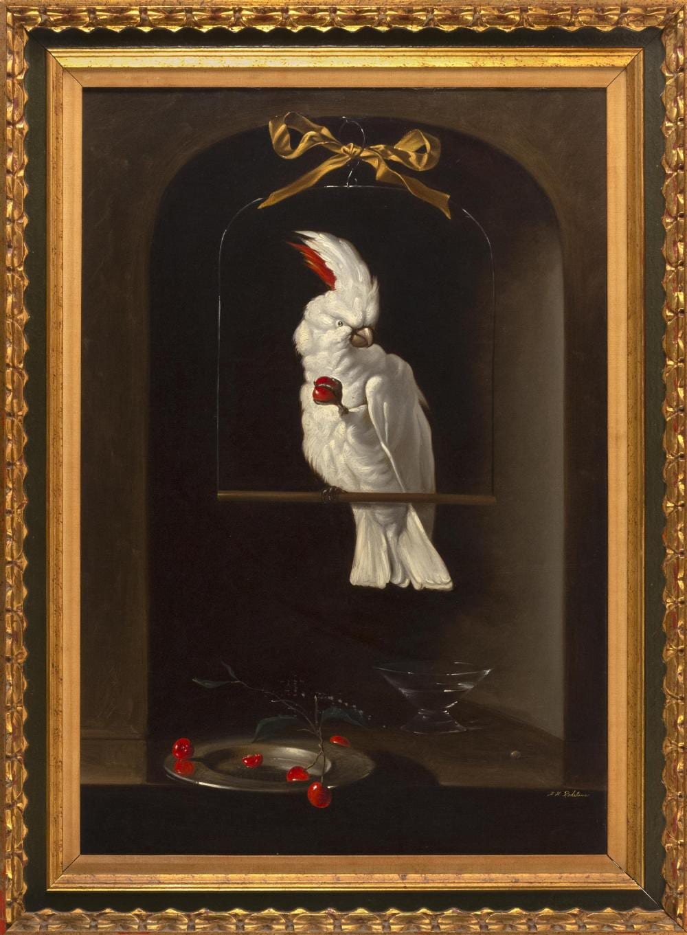 Franklin H. Redelius comparable auction result: frank harrison redelius maryland new york france 1925 2011 cockatoo oil on canvas 32 x 22 framed 38 x 28
