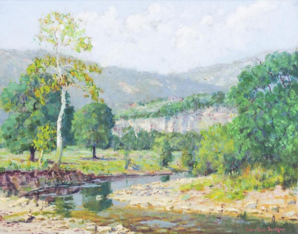 John Eliot Jenkins comparable auction result: john eliot jenkins d 1937 hill country landscape