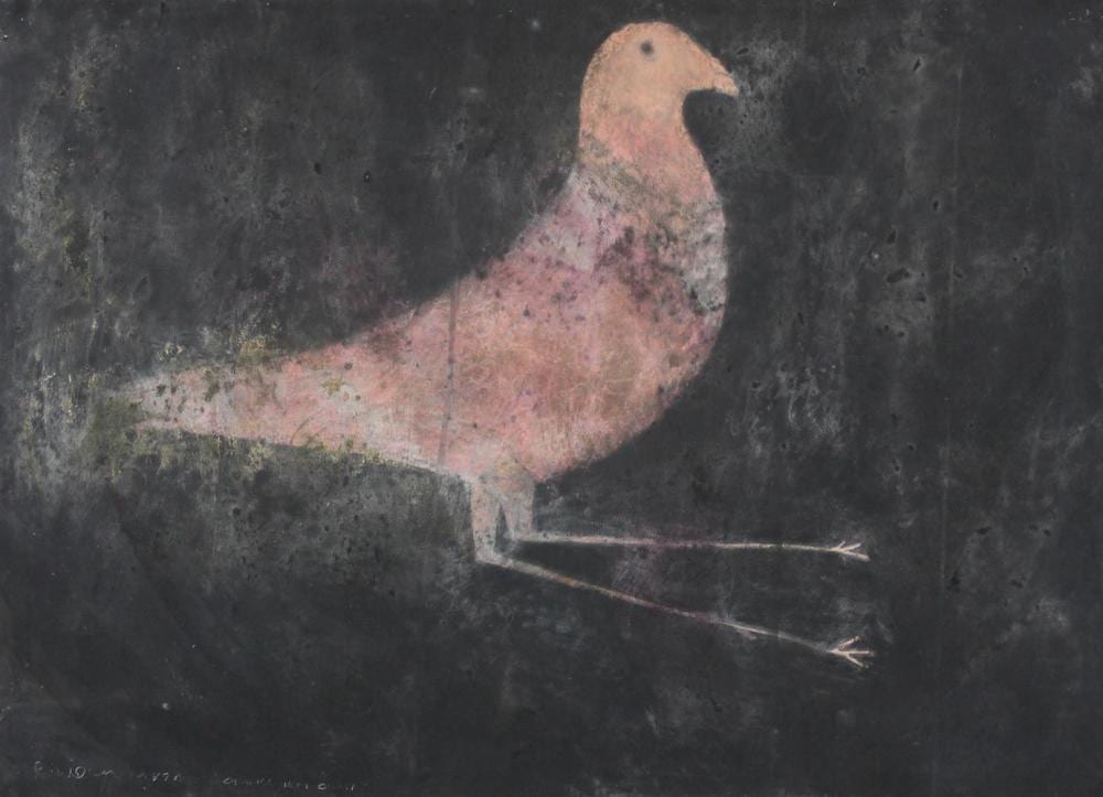 Ross Wilson comparable auction result: ross wilson pink and orange hen ghost