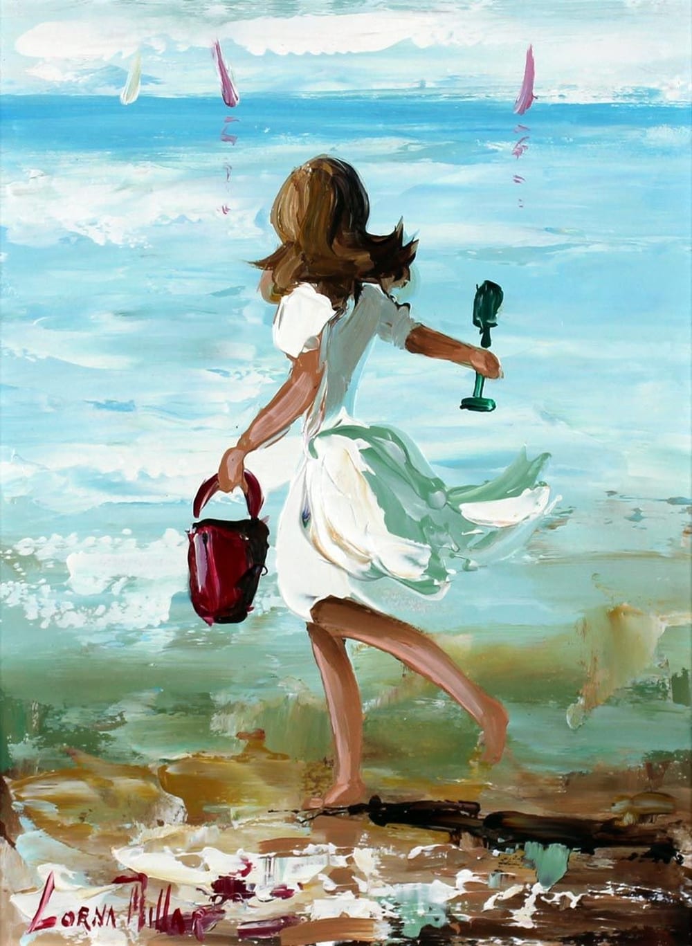 Lorna Millar comparable auction result: lorna millar building sandcastles