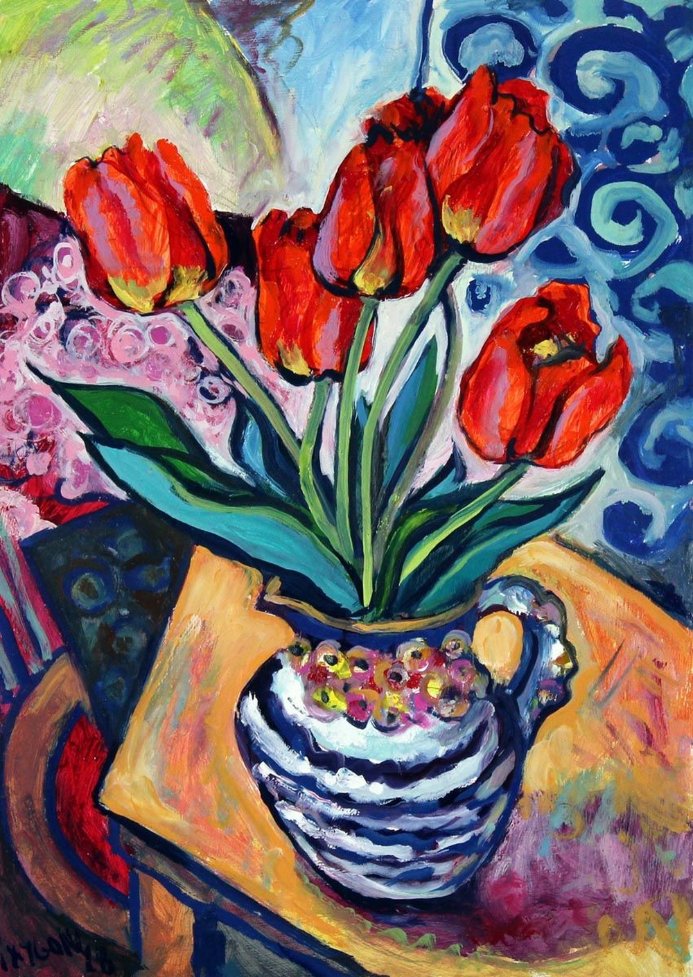 Serg Ixygon comparable auction result: serg ixygon red tulips