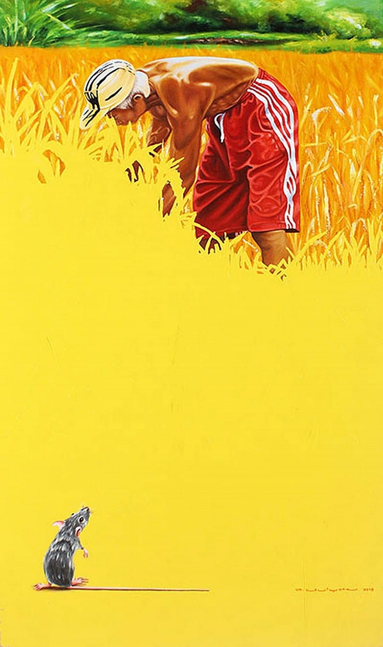 Mulyana Silihtonggeng (b. Sumedang, W. Java 1980) Di Balik Panen Melimpah comparable sale