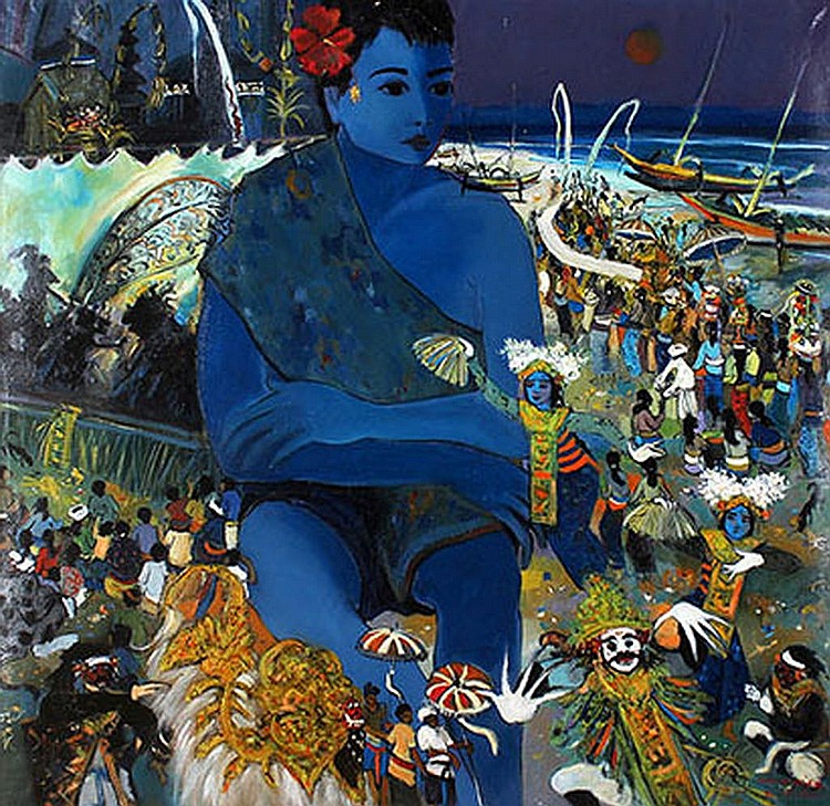 Rudy Pranadjaja (Cirebon, W. Java, 1948 - Bandung, W. Java, 2005) Blue Boy Upacara comparable sale
