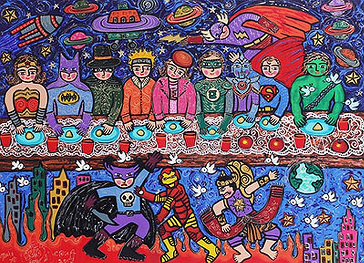 Erica Hestu Wahyuni (b. Yogyakarta, 1971) Inspiring Of The Last Supper comparable sale