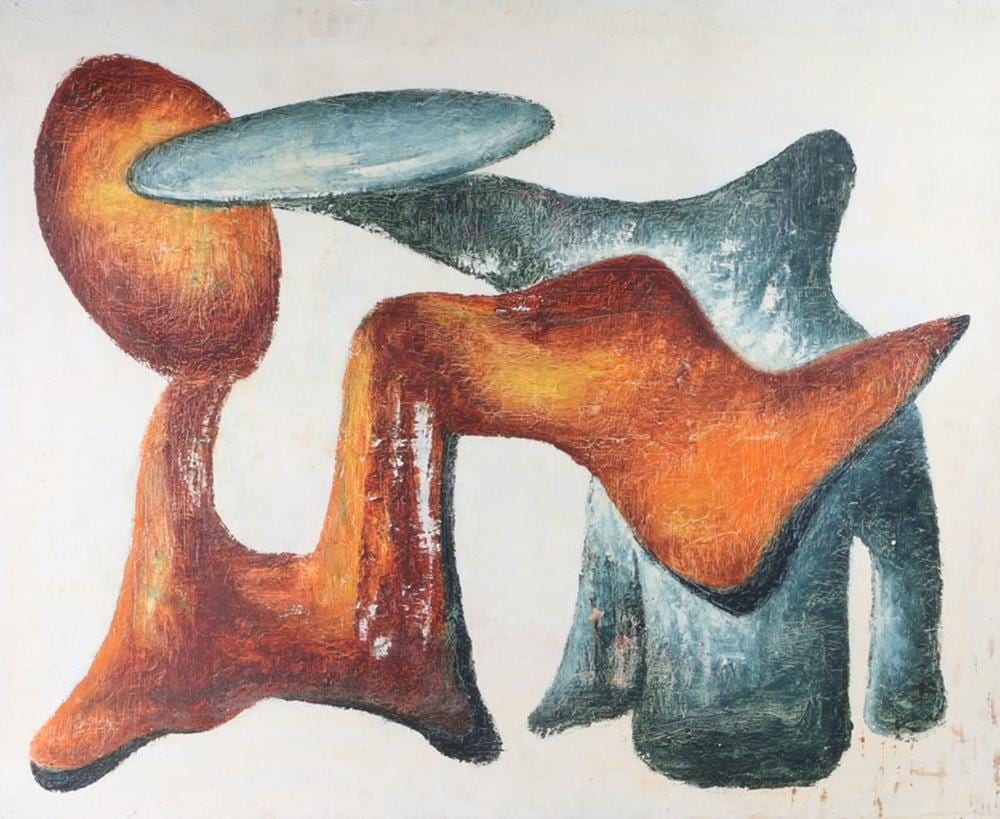 Moira Doggett comparable auction result: moira doggett b1927 abstract study grey and brown shapes on a cream background unframed the oi