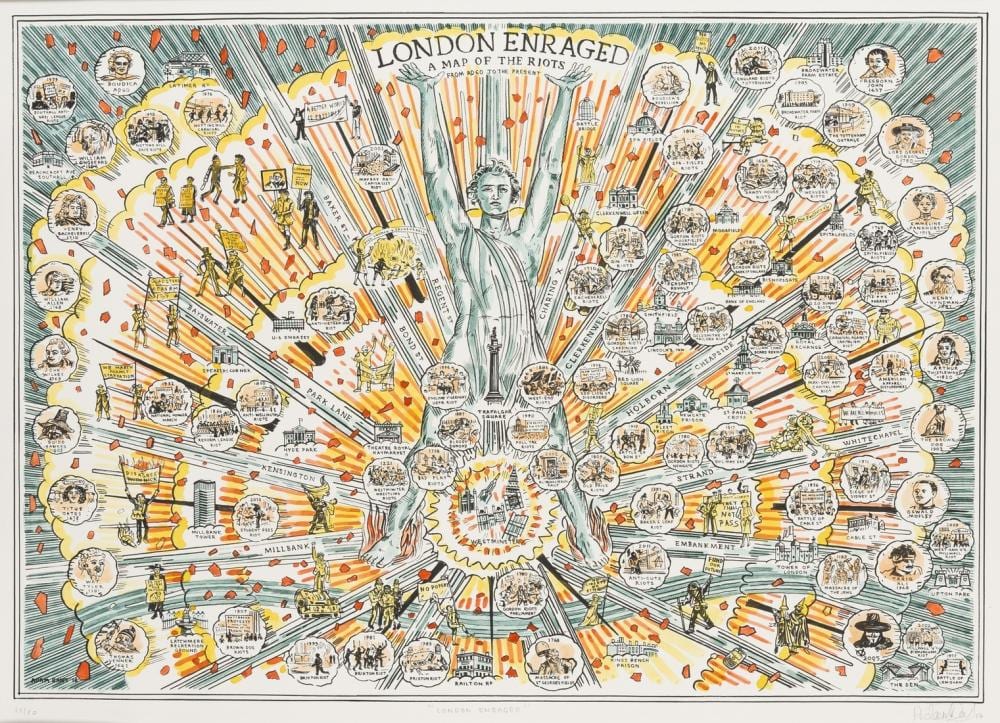 Adam Dant comparable auction result: adam dant b 1967 london enraged