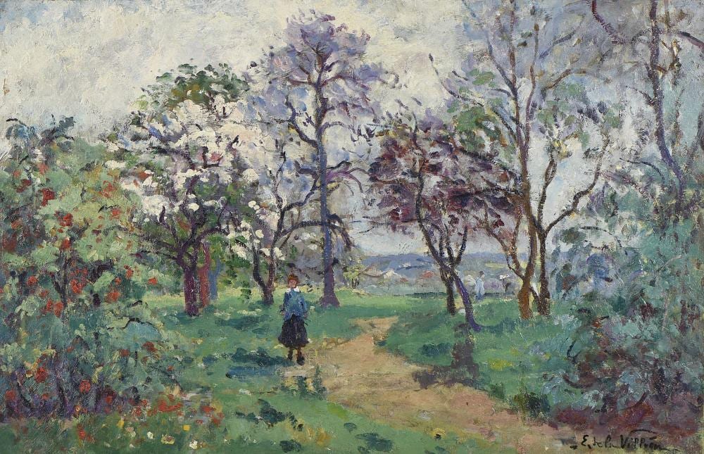 Emmanuel de la Villeon comparable auction result: emmanuel de la villeon 1858 1944 sous le bosquet 1920
