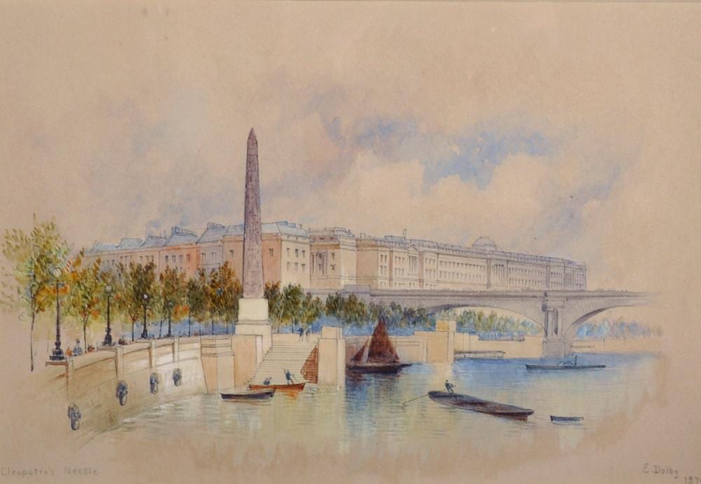 Edwin Thomas Dolby comparable auction result: edwin thomas dolby act 1849 1895 british a thames scene watercolour signed and dated 1879 7 x 10