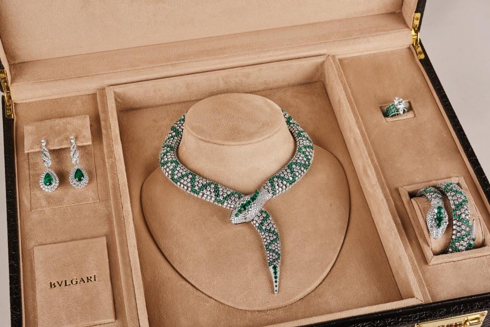 A Suite of Emerald and Diamond Jewellery, By Bvlgari comparable sale