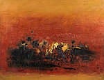 Cheong Soo Pieng (Singaporean, 1917-1983) The Red Tone, 1962 sold by Bonhams, lot 26 — auction record photograph