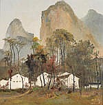 Wu Guanzhong (1919-2010) A Mountain Village of Guilin comparable sale