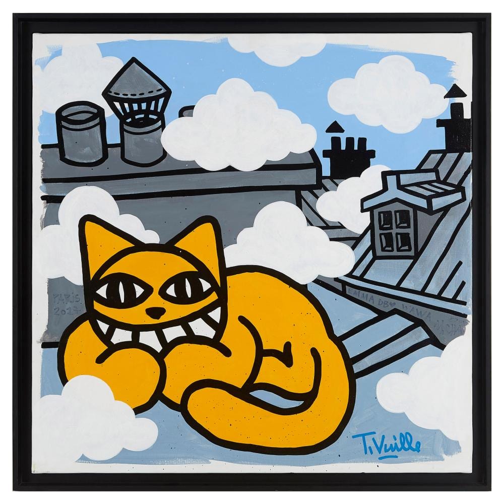 MR CHAT comparable auction result: mr chat 1977 composition 2017 acrylique sur toile sign e et dat e 80 x 80 cm