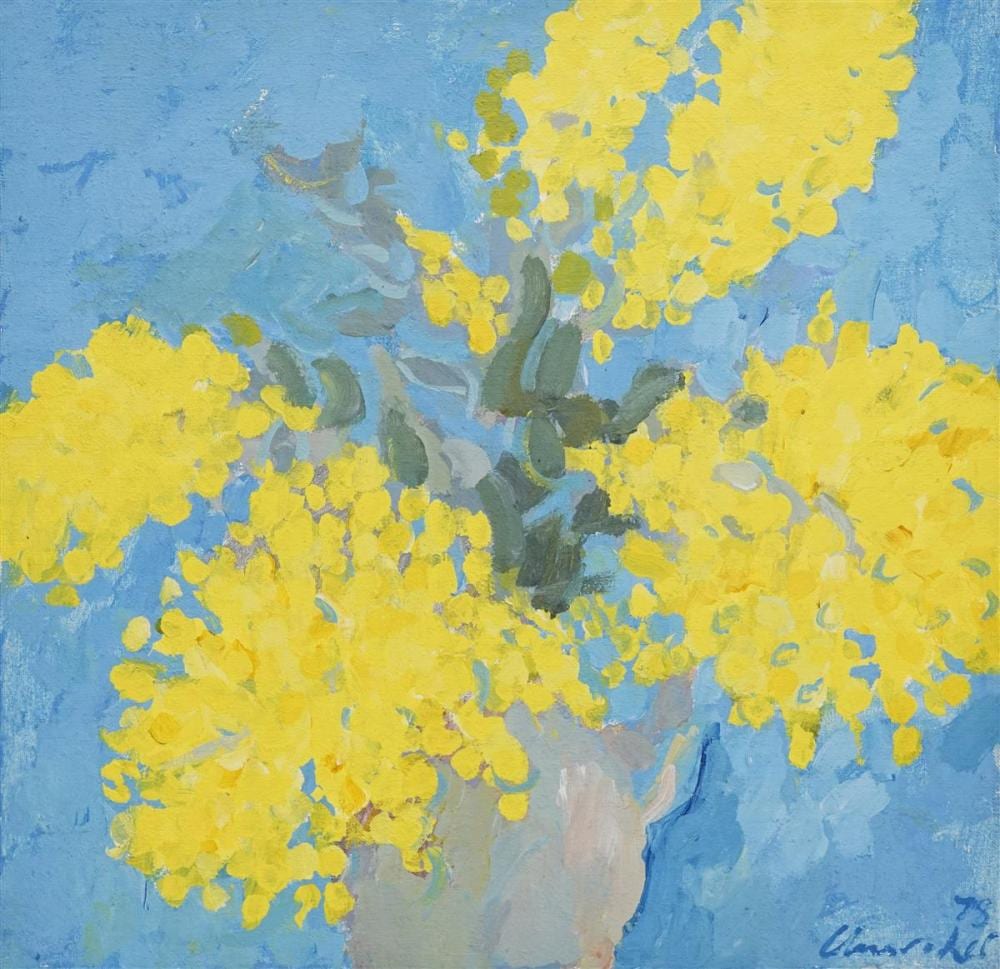 Roy Churcher comparable auction result: roy churcher 1933 wattle 1978 50 5 x 50 5cm