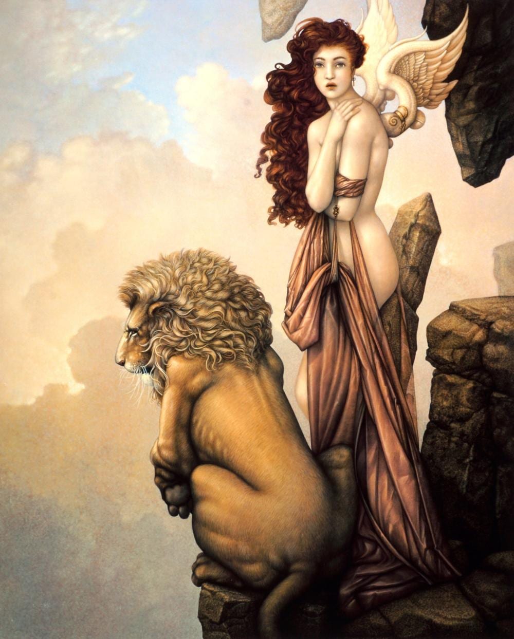 Michael Parkes Last Lion Lithograph sold by Amero Auctions, lot 175 — auction record photograph