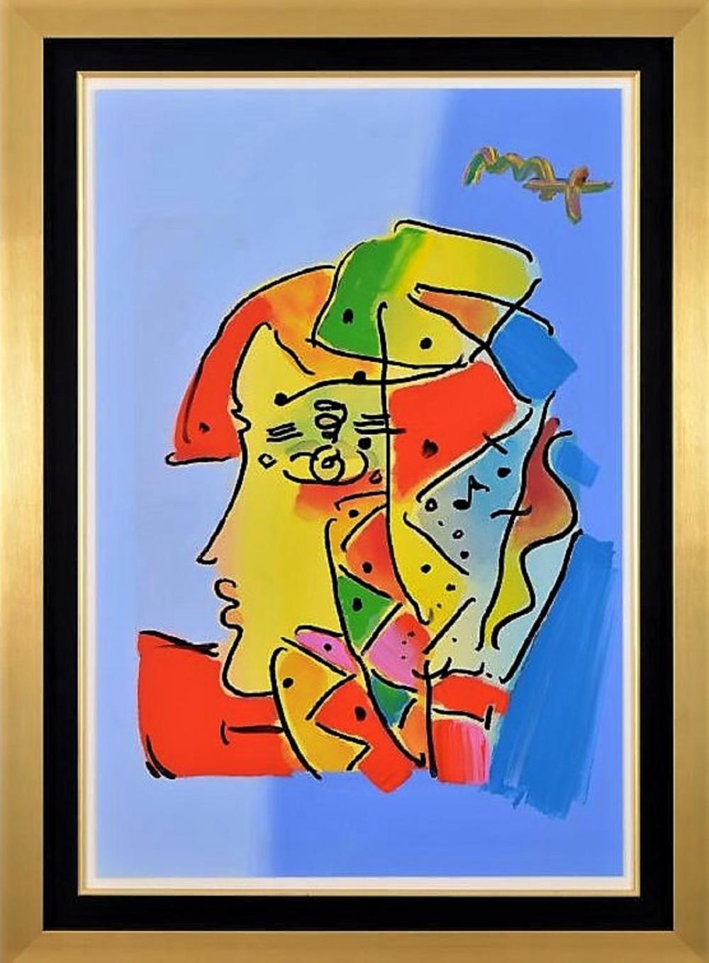 Auction comp thumbnail for Peter Max, "Profile Series" One-of-a-kind Acrylic Mixed Media, Hand Signed with Certificate of Authenticity from Peter Max Studios. (New Ideas Auctions, Lot 98)