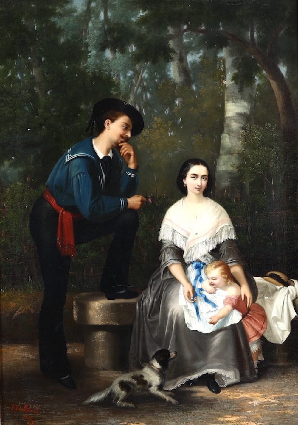 Gabriele Castagnola comparable auction result: gabriele castagnola 1828 1883 scena galante 1857