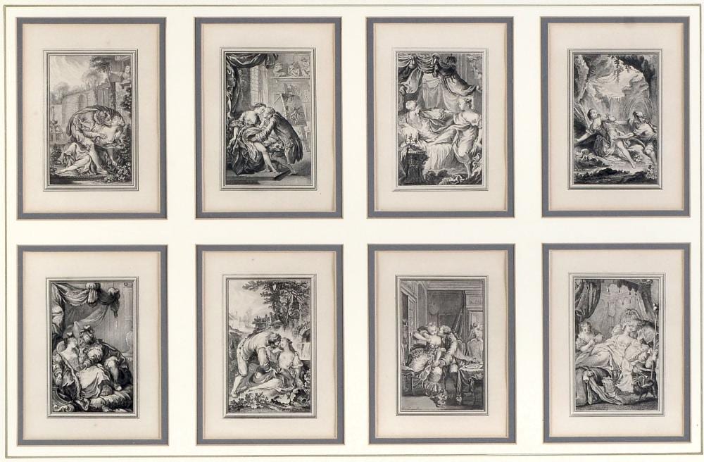 Joseph de Longueil comparable auction result: joseph de longueil framed erotic etchings