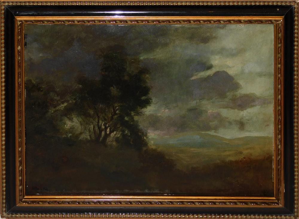 Joan Vila Puig comparable auction result: joan vila puig 1892 1963 paisaje nocturno leo sobre cart n 34x45 cm