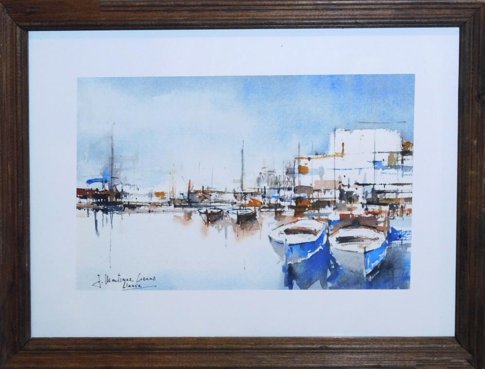 Martinez Lozano comparable auction result: josep martinez lozano 1923 2006 puerto de llan acuarela sobre papel 23x15 5 cm