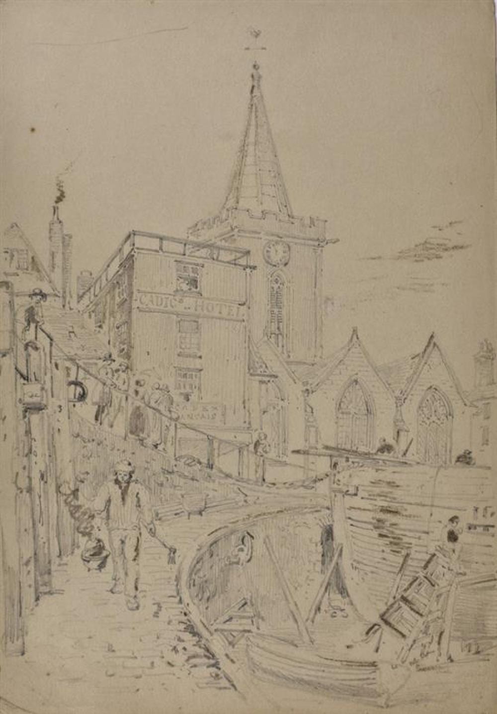 Alexander Monro comparable auction result: alexander monro british 1802 1867 st peter port guernsey 14th sep 1841 pencil sketch heightened with oil pastel on tinted paper