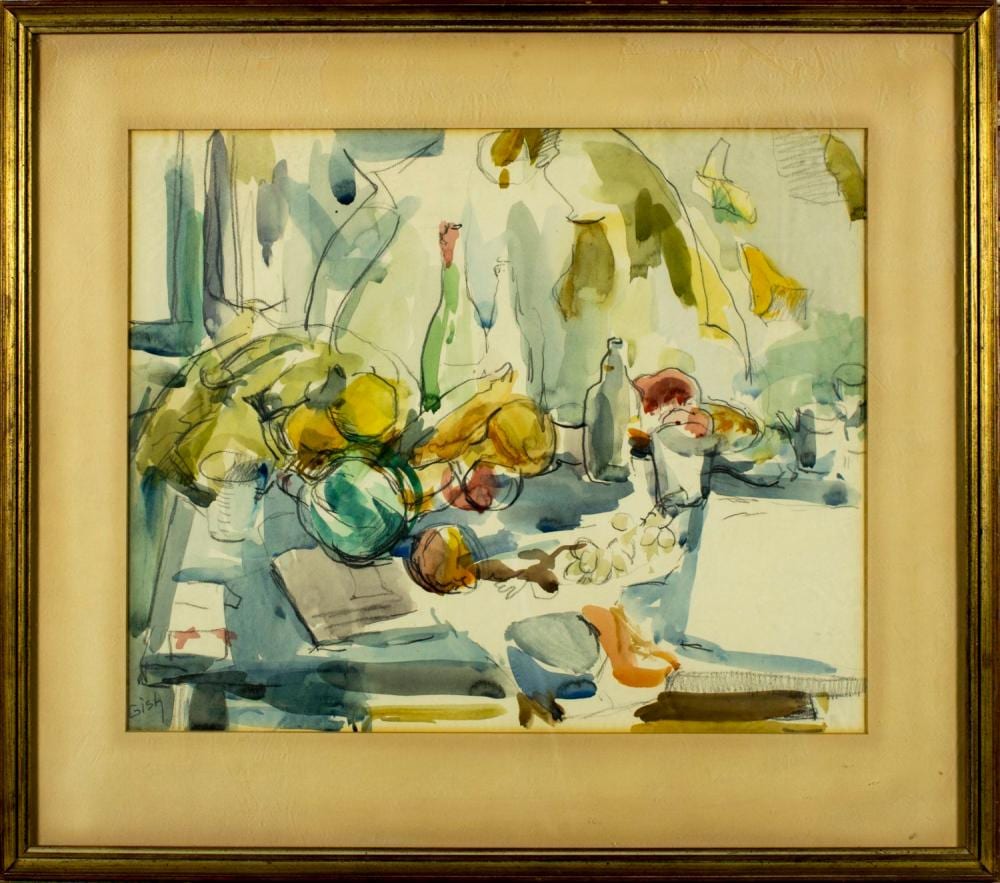 Delbert Gish comparable auction result: delbert gish american born 1936 watercolor on paper