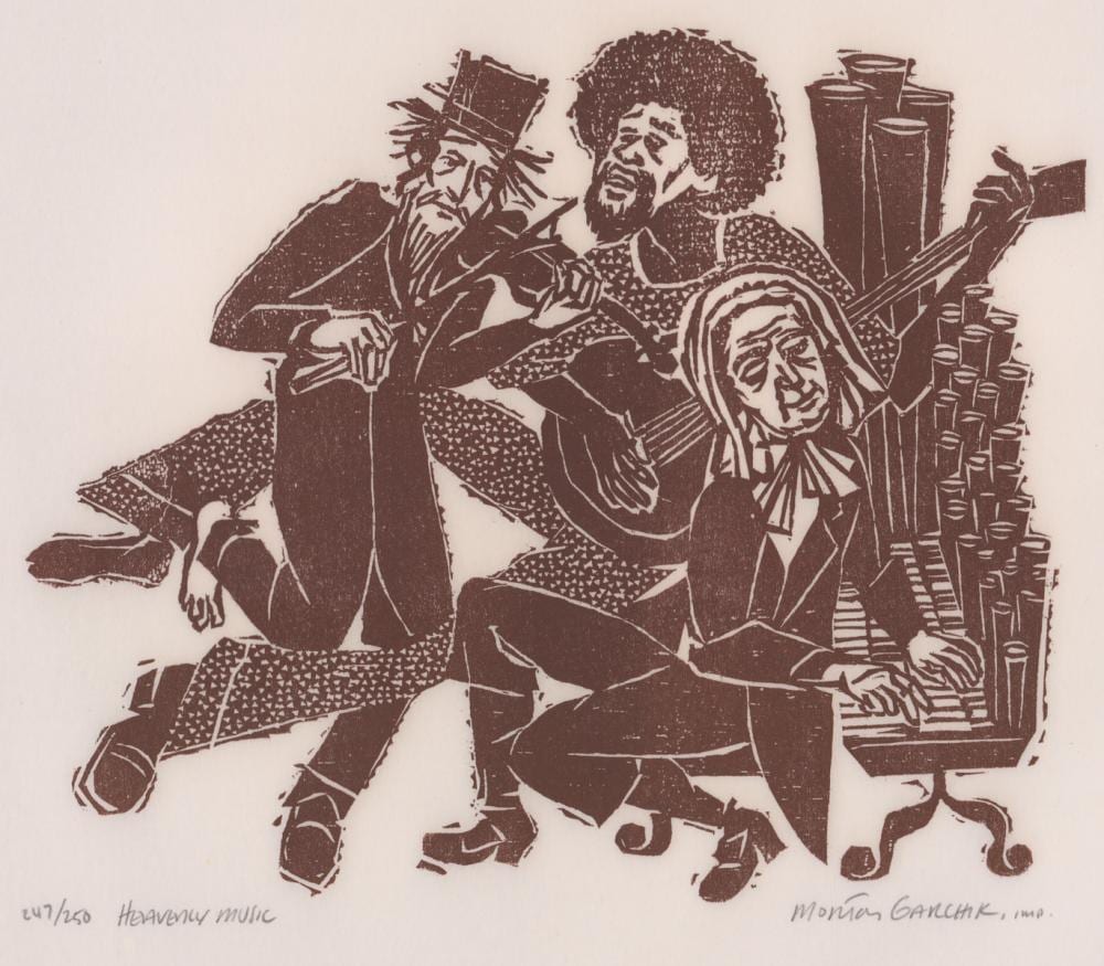 morton garchik signed linocut · Grant Zahajko Auctions, LLC · 2019-04-11 Morton Garchik comparable auction result: morton garchik signed linocut