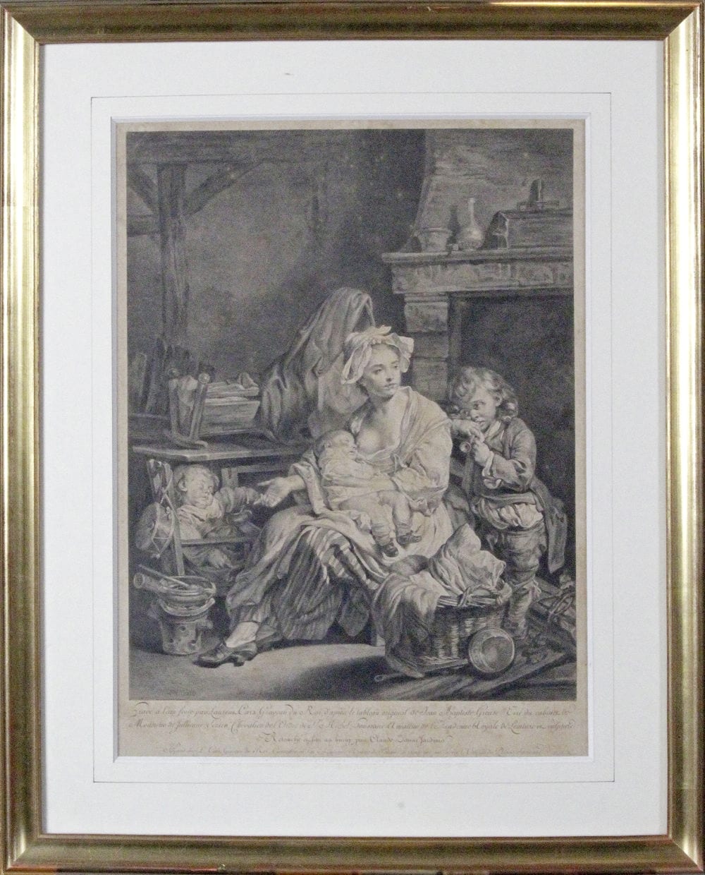 Laurent Cars comparable auction result: laurent cars 1699 1771 et claude donat jardinier 1726 ca 1770 d apr s jean baptiste greuze