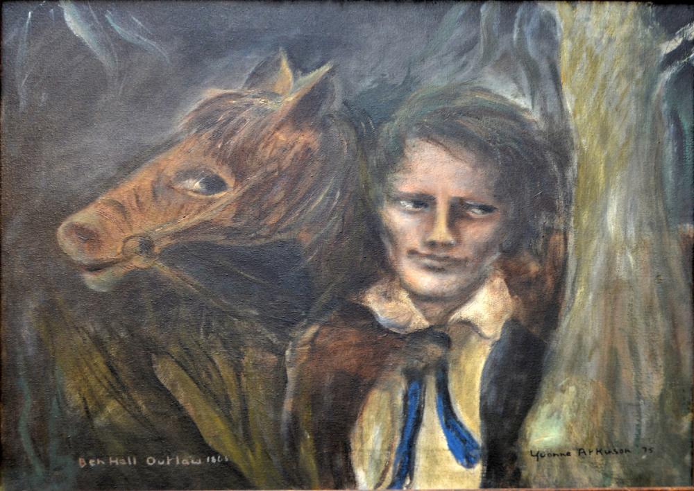 yvonne atkinson ben hall outlaw 1865 1975 oil on canvas 61 x 76cm · Leonard Joel · 2019-03-28 Yvonne Atkinson comparable auction result: yvonne atkinson ben hall outlaw 1865 1975 oil on canvas 61 x 76cm