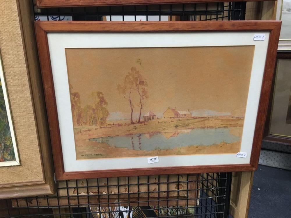 Andrew Park comparable auction result: andrew park countryscape with cottage watercolour 36 x 48cm signed lower left