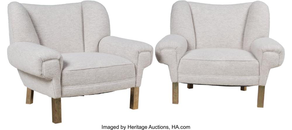 Pál (1900) László comparable auction result: paul l szl hungarian american 1900 1993 pair of custom armchairs circa 1950