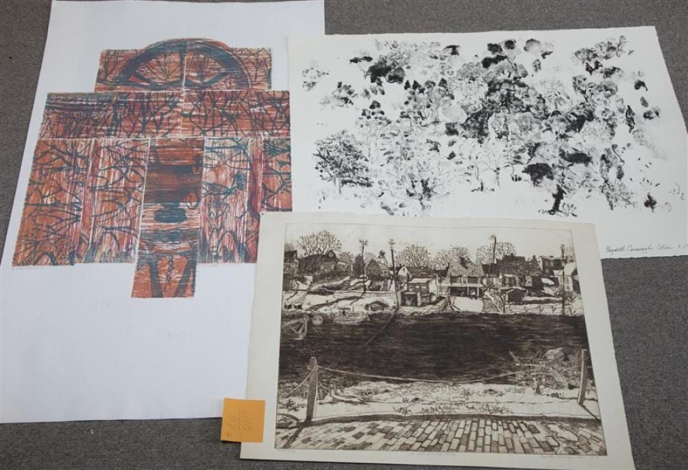 Elizabeth Cavanagh Cohen comparable auction result: elizabeth cavanagh cohen st louis the watch of the hill houses 1976 mt baldhead at oxbow 1976 theodolite revisited ii 3 4