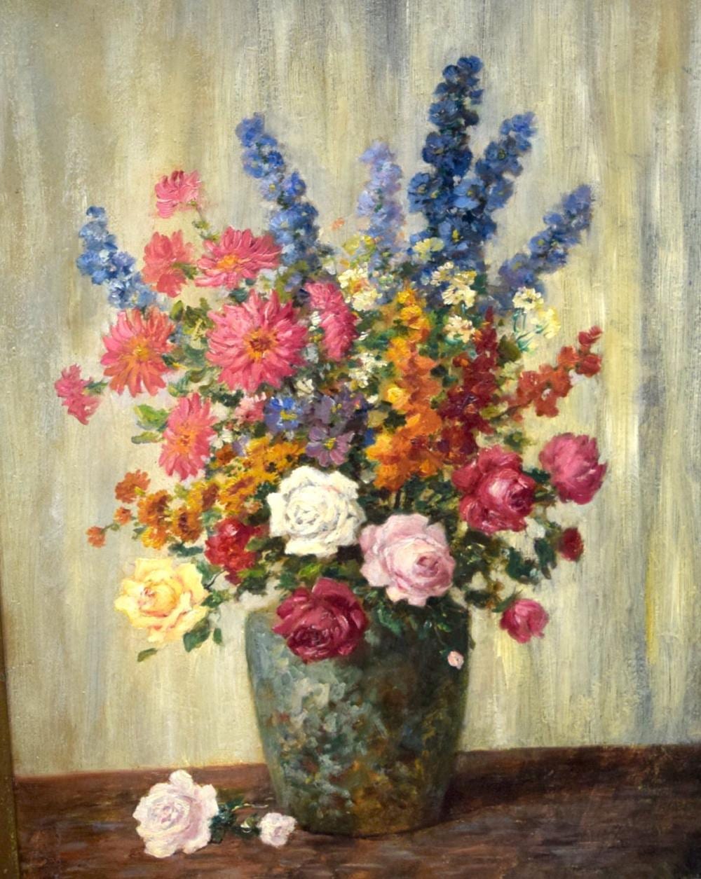 camille matisse french framed oil on board still life study flowers 59 5 cm x 44 cm · Hannam's Auctioneers · 2019-04-10 Camille Matisse comparable auction result: camille matisse french framed oil on board still life study flowers 59 5 cm x 44 cm