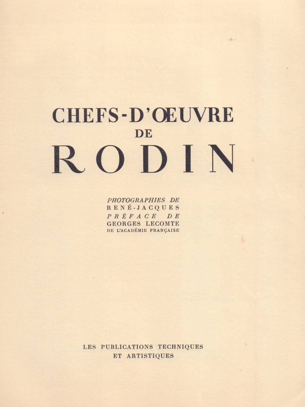 Rene Jacques comparable auction result: masterpieces of rodin